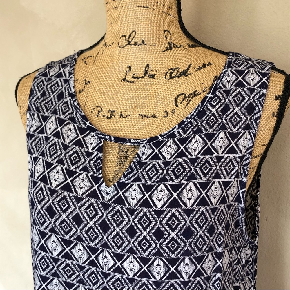 Nomadic Traders Pattern Sleeveless Rayon Shift Dr… - image 2